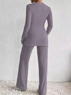 Women's Outfit Set Crisscross Surplice Top Long Sleeve and Pants Sets 7f44e130-5f65-439d-8b0b-9c6b39172003-Max Trendsi