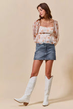 SO ME Denim Mini Skirt Washed with Pockets Casual Skirts 7fe84594f6ee42e1a7ba310d7a19edbc-Max-Origin Trendsi