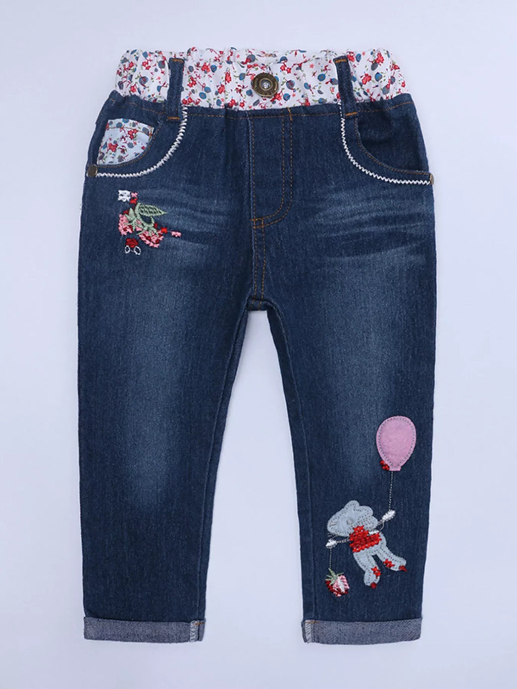 Girl's Outfit Set Long Sleeve Round Neck Top and Jeans for Children 7ffe156de468478cba4c246ff44889db-Max-Origin Trendsi