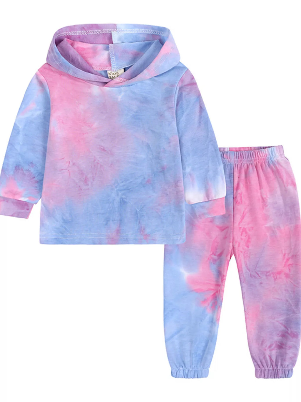 Girl's Outfit Set Tie-Dye Hoodie and Pants Set for Children Blue Purple 8021cb69ba94479a9b7543d85aebfbbf-Max-Origin Trendsi