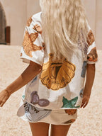 Women's Outfit Set Shirt Multicolor Floral Button Up Short Sleeve and Tied Shorts 8070b620-17b2-4e14-91f7-9e95c8a892cf-Max-Origin Trendsi