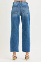 RISEN Womens Barrel Jeans 4 Way Stretch Mid Rise with Patch Pocket 80c4146c5aab49e1b1b3eb74af6ce513-Max-Origin Trendsi