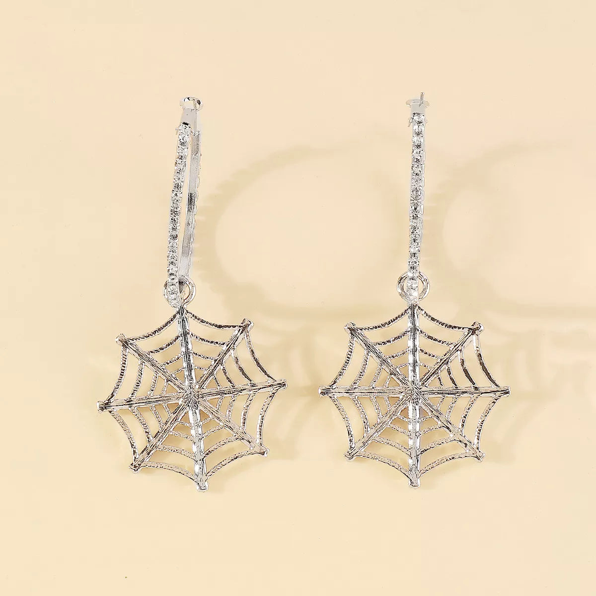 Hoop Earrings Spider Web Dangle Rhinestone Jewelry 81344ebf-08c6-43ae-9554-fb15cf7ff825-Max-Origin Trendsi