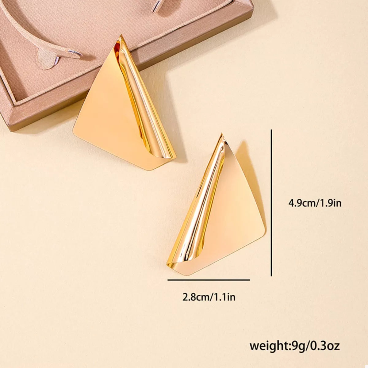 Triangle Earrings 18K Gold-Plated Gold Fashion Jewelry 8154aff1-24b2-4b59-a98a-d8e80c3870e1-Max-Origin Trendsi
