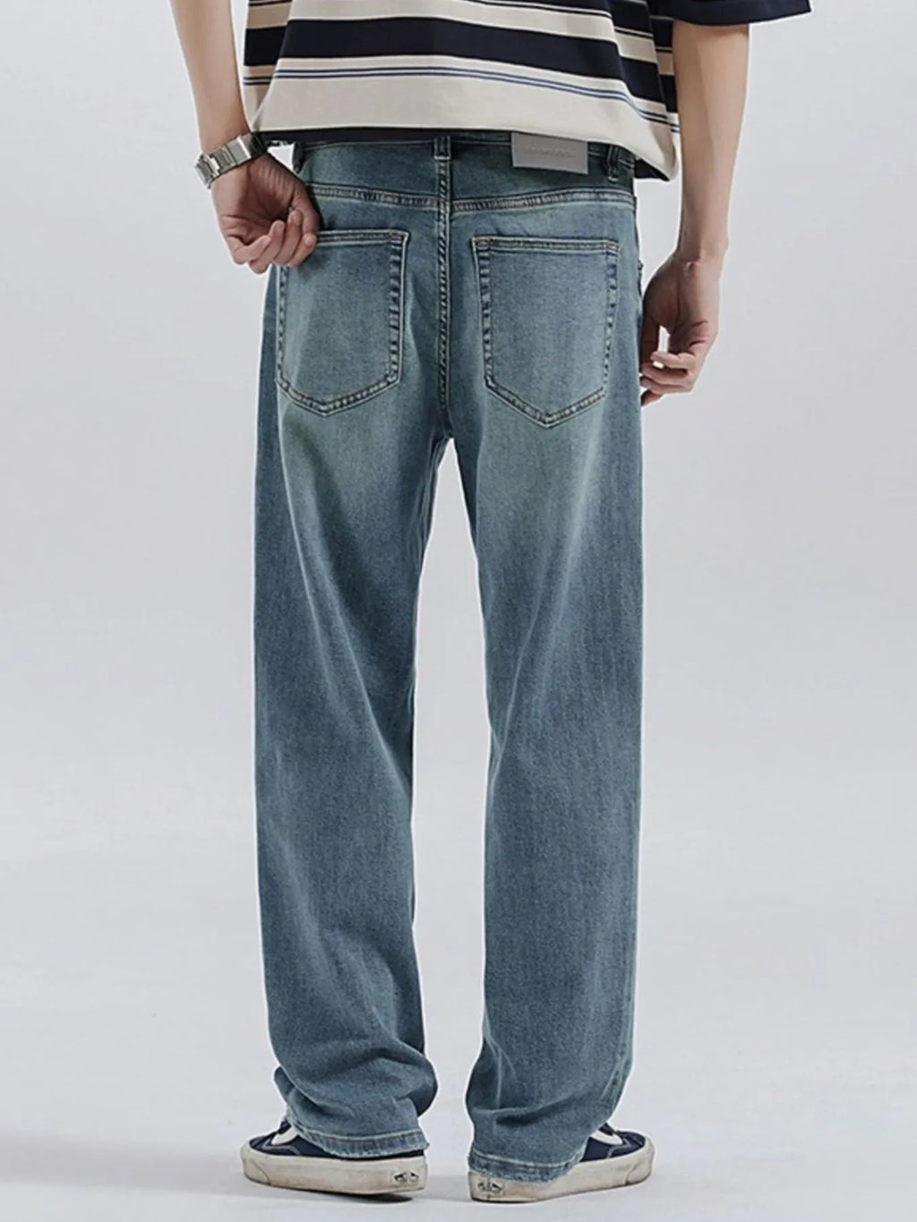 Men's Jeans Relaxed Fit Straight Leg Vintage Washed Sea Sky Blue Denim 815c1da2-5e4c-4d04-9dab-098885e7e048-Max-Origin Trendsi