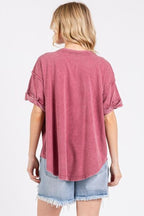 Mittoshop GAME DAY T-Shirt Round Neck Short Sleeve Raspberry 81778413-d35f-4777-bb4d-83281a09974b-Min Trendsi