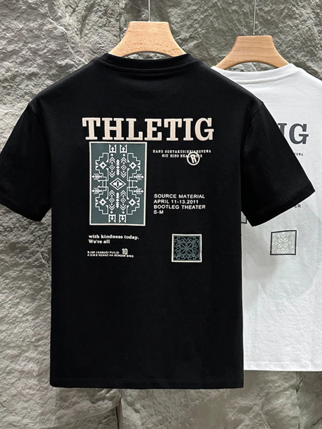 Men's Cotton T-Shirt Letter Graphic Short Sleeve Top Tees M-5XL Black 81e2f861-52b2-415e-98ba-176d8cd2595b-Max-Origin Trendsi