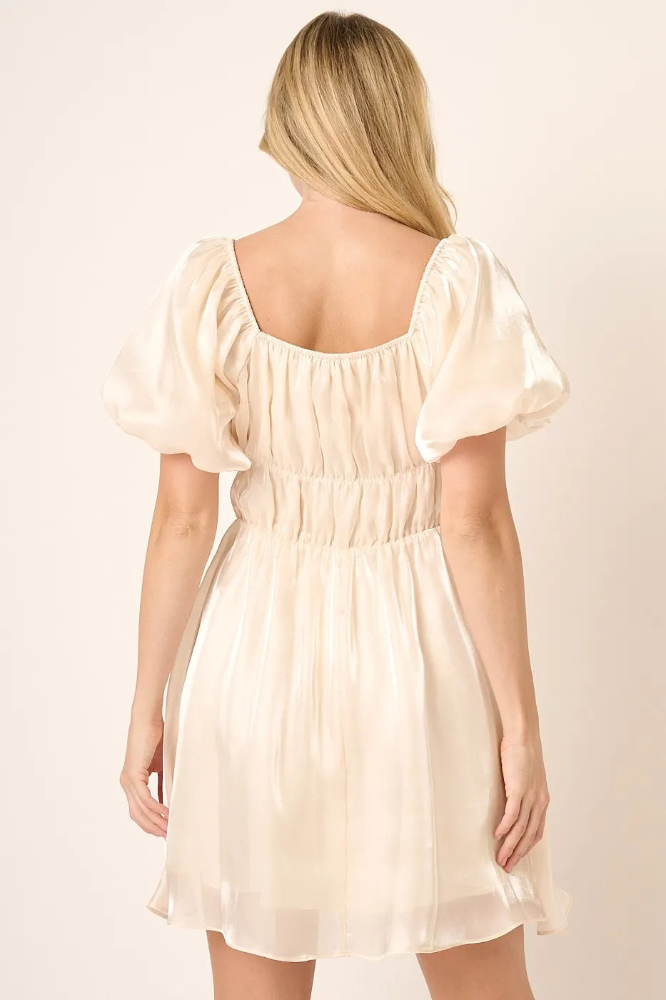 Mittoshop Mini Dress Metallic Cream Organza Fabric Balloon Sleeve Party 81f3b02cb7dd454da38b50696afe18ee-Max-Origin Trendsi