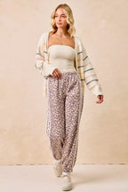 BiBi Women Leopard Track Pants Side Lines Elastic Waist with Pockets 81fadcf7269c41d2b0204f5508976bf5-Max-Origin Trendsi