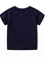 Boy's T-Shirt Cotton Black Children's Dinosaur Print Crew Neck Short Sleeve Top 821d4def-fc39-45ea-868e-484a6818aa13-Max-Origin Trendsi