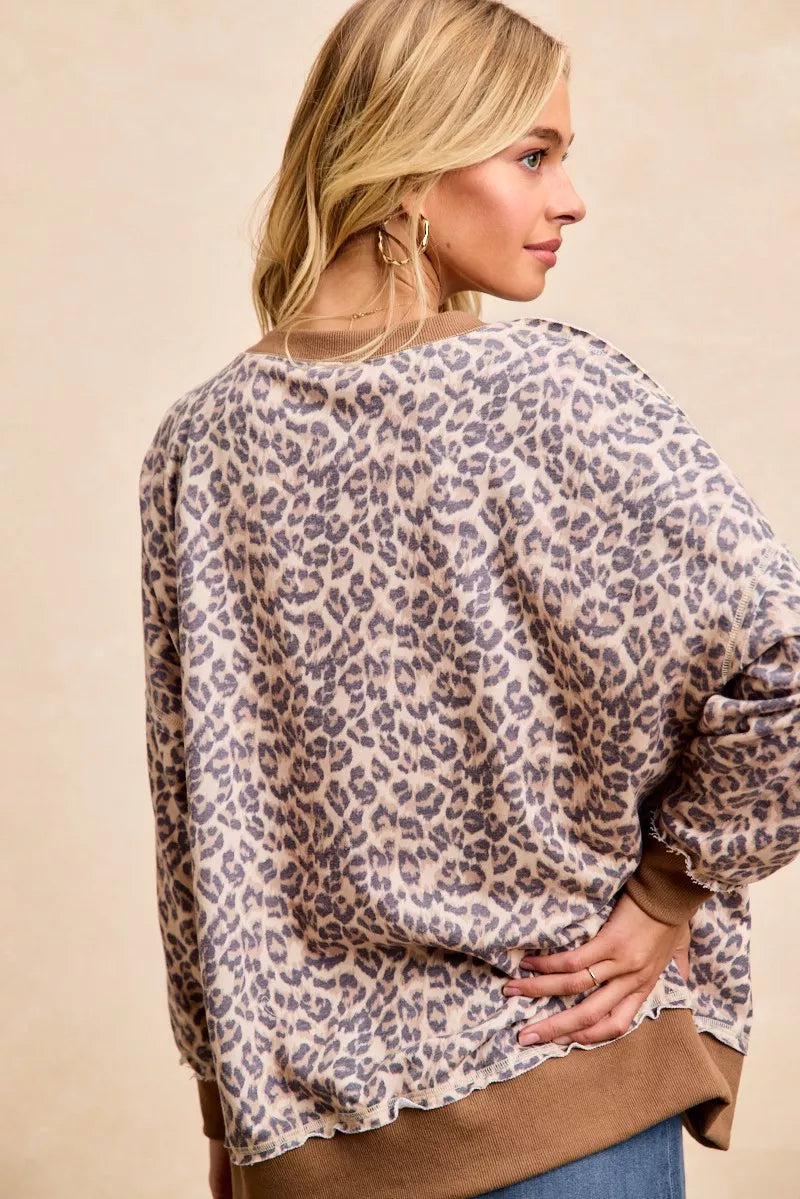 BiBi Leopard Printed French Terry Sweatshirt 82a33a74bc1c40ad9119f941fd7c312e-Max-Origin Trendsi