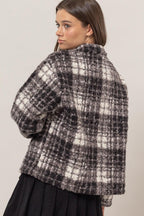 HYFVE Plaid Jacket Collared Neck Boucle with Pockets Long Sleeve 82bbccf7-9f2c-4f9a-9057-ff8a41cdb3d7-Max Trendsi