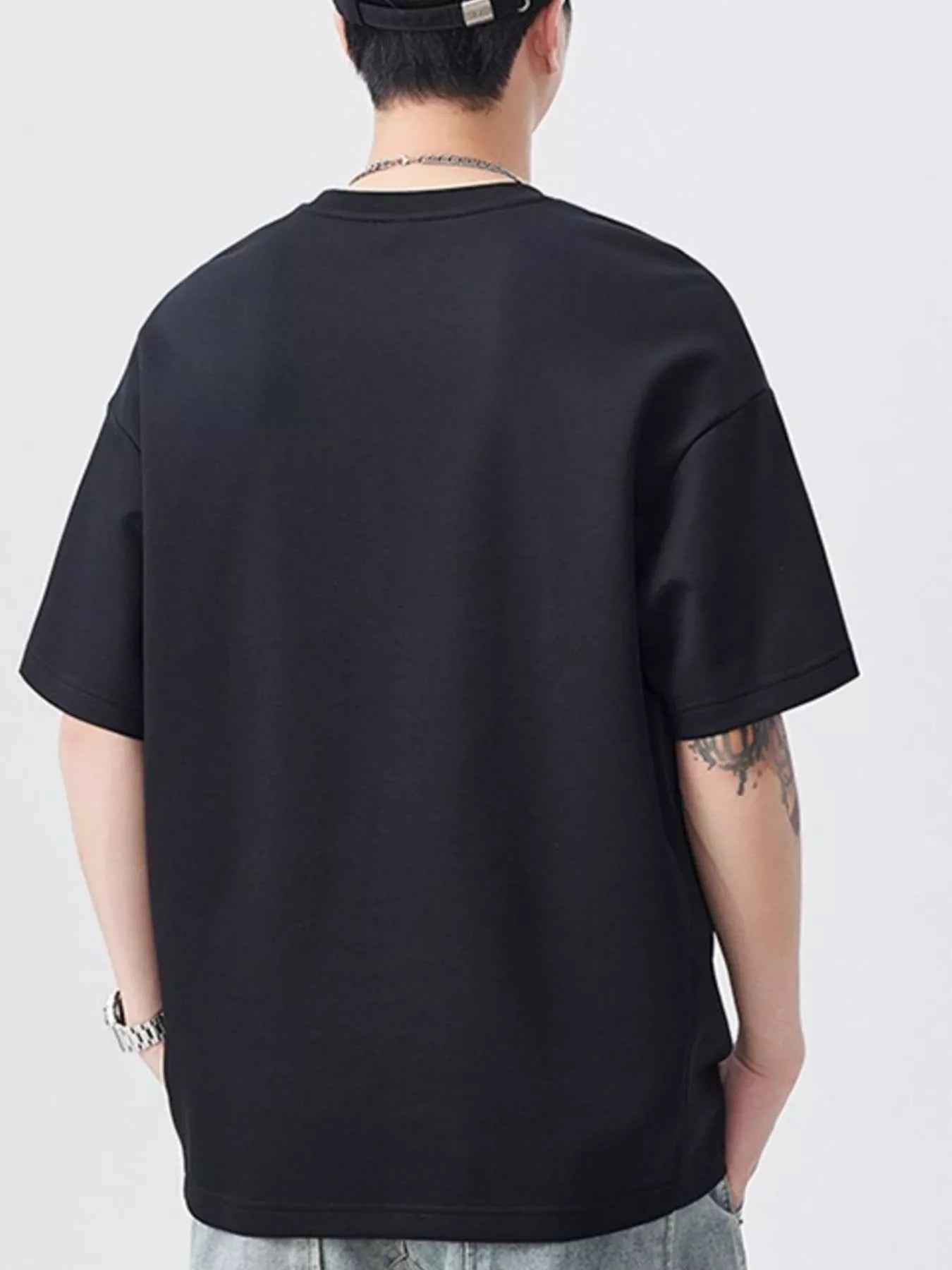 Men's Plus Size Casual Pocket Design Short Sleeve T-Shirt