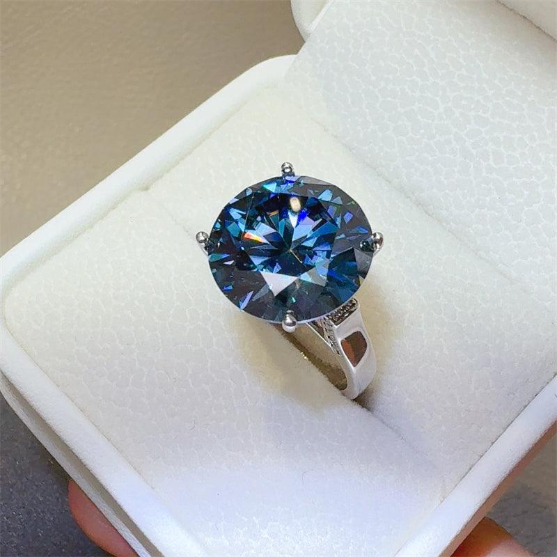 10 Carat Ring Round 925 Sterling Silver Moissanite 83ba9713-7106-4800-b007-00c29a4fc7cf-Max Trendsi