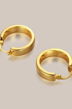 Hoop Huggie Earrings Gold-Plated Brass Round Women Golden Jewelry 84501fb6-0416-4773-a59a-41410fcad8f4-Max Trendsi