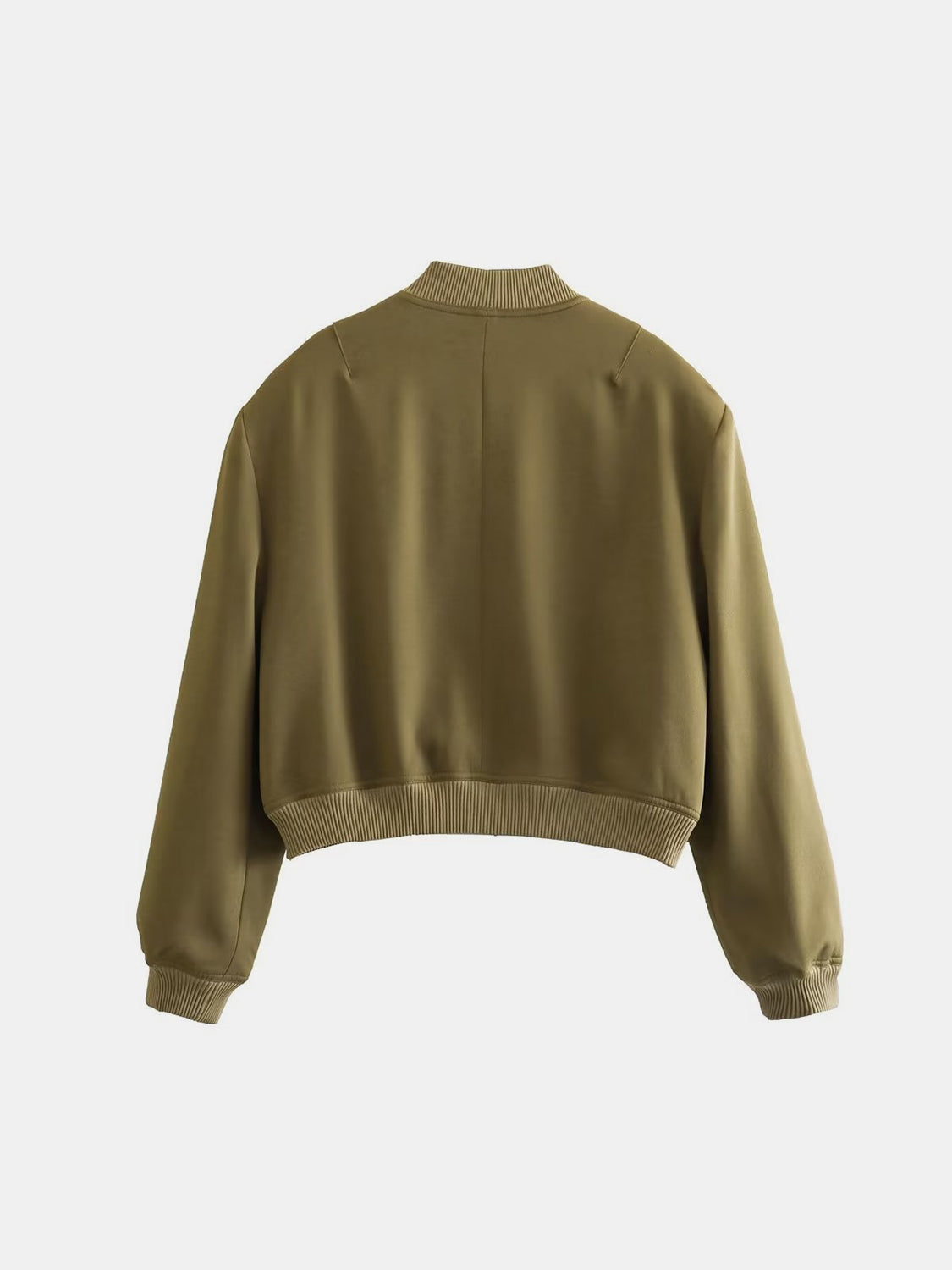 Leopard Cropped Women Jacket Baseball Collar Pocketed Snap Long Sleeve 84c9fabb-64a3-4594-b441-5dbef125994a-Max Trendsi