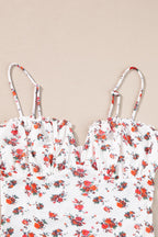 Floral Bodysuit Frilled Trim Spaghetti Straps Slimming Ruffle White Tops 84ce19de-eb23-48ca-8d24-ebe7e4c94c03-Max Trendsi