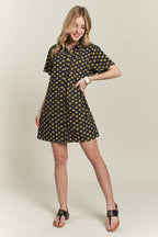 ADORA Floral Denim Shirt Mini Dress Short Sleeve Pocketed 84e3829e-0b5f-4089-87d4-850742fa5d61-Min Trendsi