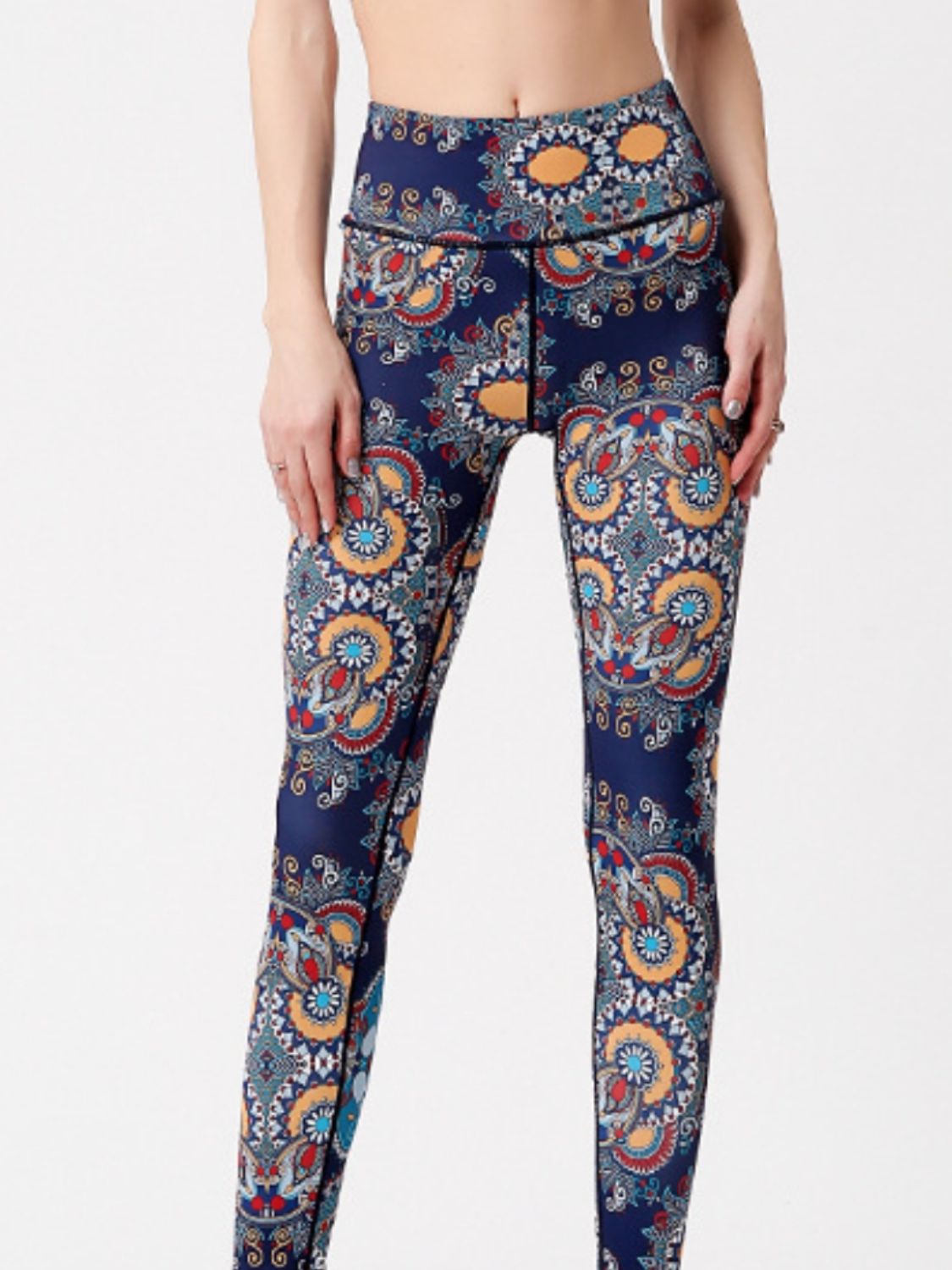 Active Leggings Floral Colorful Printed High Waist Highly stretchy 84f78dc7-c556-4942-8a02-d88da5e8dbba-Max Trendsi