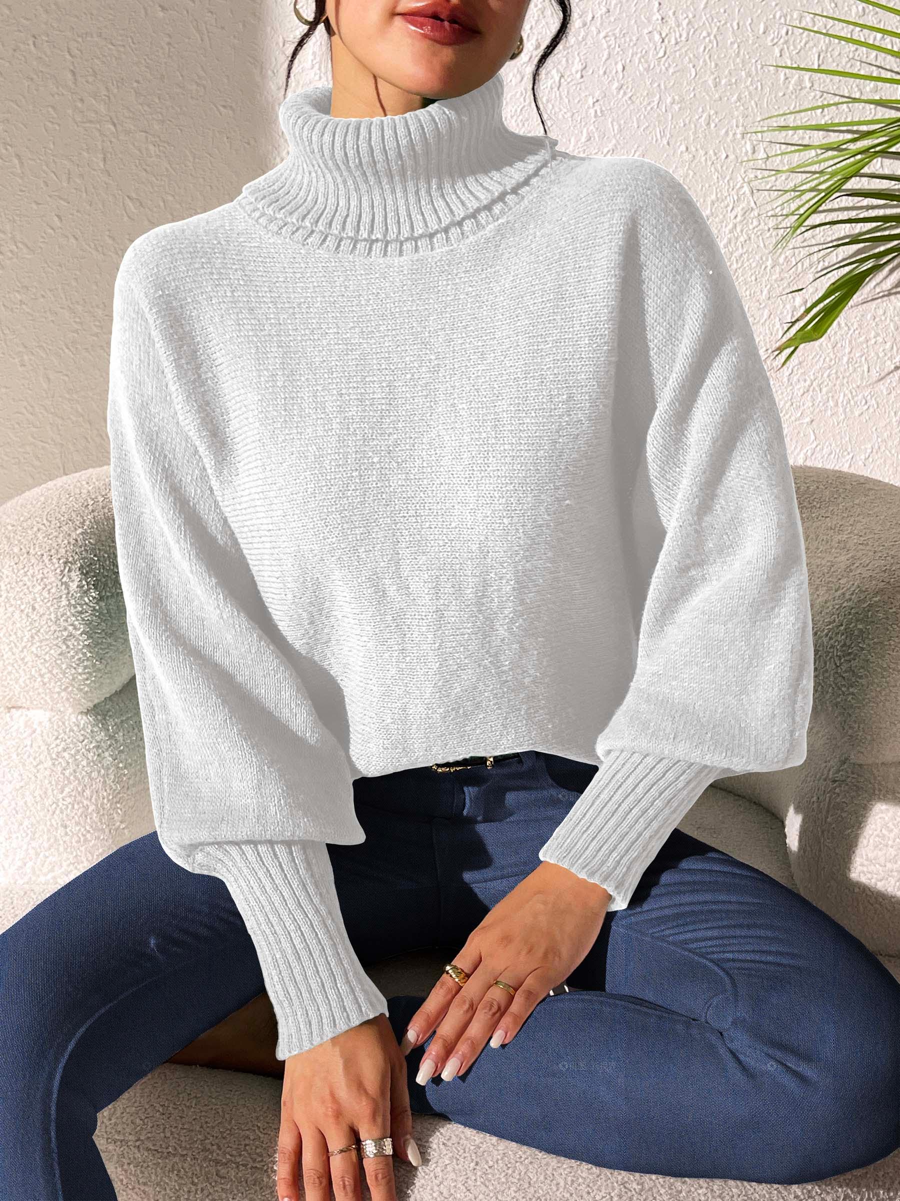 Turtleneck Sweater Long Sleeve Solid Soft Pullover 8509afab-3266-4f5b-a6be-7e1c228b2f16-Max Trendsi