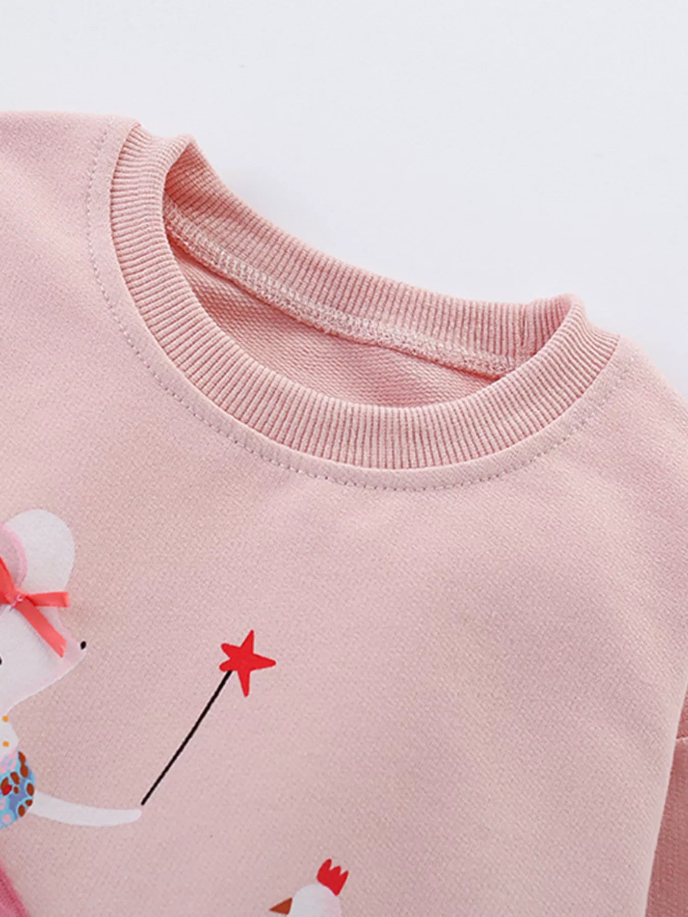 Girl's Outfit Set Dusty Pink Cartoon Tulle Hem Top and Pants for Children 855d165cfdf94b1099fea5cb635d793b-Max-Origin Trendsi