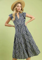 Umgee Leaf Print Tiered Midi Dress with Ruffle Detail NAVY 856a1691-9d9b-46f9-ac64-7fd187361bd0-Max-Origin Trendsi