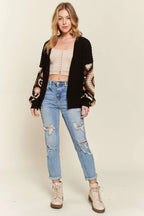 ADORA Crochet Cardigan Black Multi Color SLong leeve 856d2d5d3e8140d8aa65ce3ff8553b74-Max-Origin Trendsi