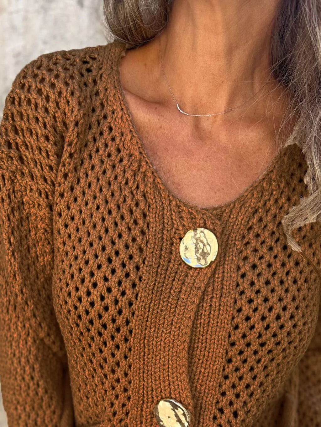 Women's Cardigan Crochet Knit Button Up Long Sleeve 85bb214e-b184-41a7-8ee9-11ea373dada1-Max-Origin Trendsi