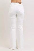 Judy Blue White Flare Jeans High-Waisted Tummy Control Denim Pants 85caa0c2-98c9-43c7-a122-cb87a7d1d38b-Max-Origin Trendsi