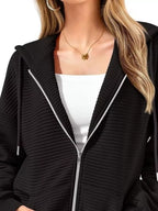 Women's Hoodie Zip Up Drawstring Hood Dropped Shoulder Long Sleeve 8600ed45-d326-4db0-9247-e40fa8f7f815-Max-Origin Trendsi