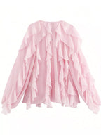 Womens Blouse Ruffled Layered Sheer Long Sleeve Top 86025752-b1c6-4c97-96ae-53788cf8fd8f-Max-Origin Trendsi