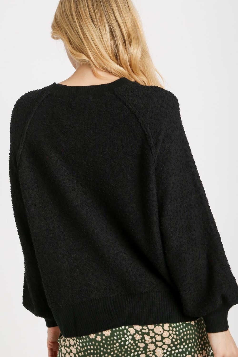 Umgee Black Sweater Round Neck Long Sleeve Soft Knit Oversized S-2XL 862c0953-6993-4811-a1c7-20d9cd1b5a65-Max Trendsi