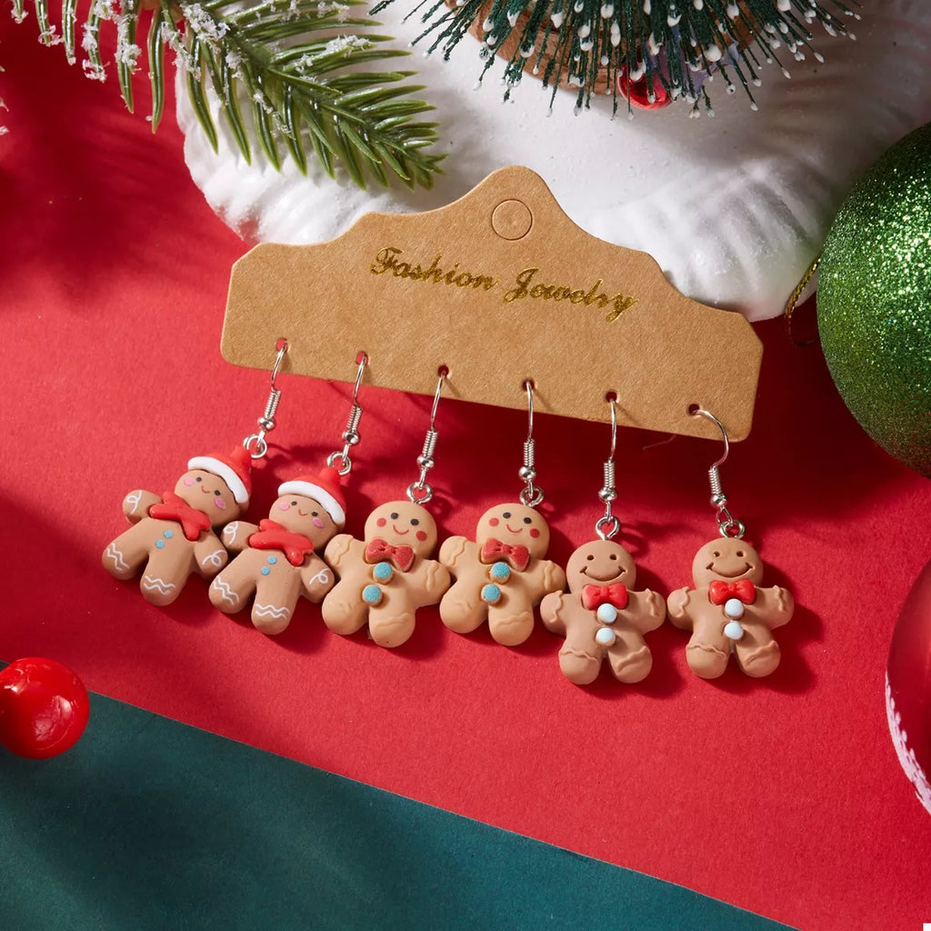 3 Piece Christmas Drop Earrings Gingerbread Man Alloy Resin Jewelery 86ca14b2-8579-4034-9315-316df58c5028-Max-Origin Trendsi