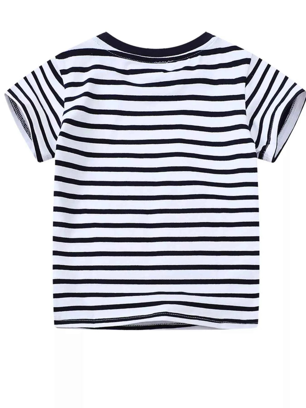 Boy's T-Shirt Cotton Striped Multicolor Animal Crew Neck Short Sleeve Top 86defdae-66cb-448b-b0ce-2ccbf51e4441-Max-Origin Trendsi