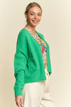 Davi & Dani USA Women Green Cardigan Open Front Knit Long Sleeve Pocketed 86e076f9-f410-46ef-81a0-bc1d7f7ad3cd-Max Trendsi