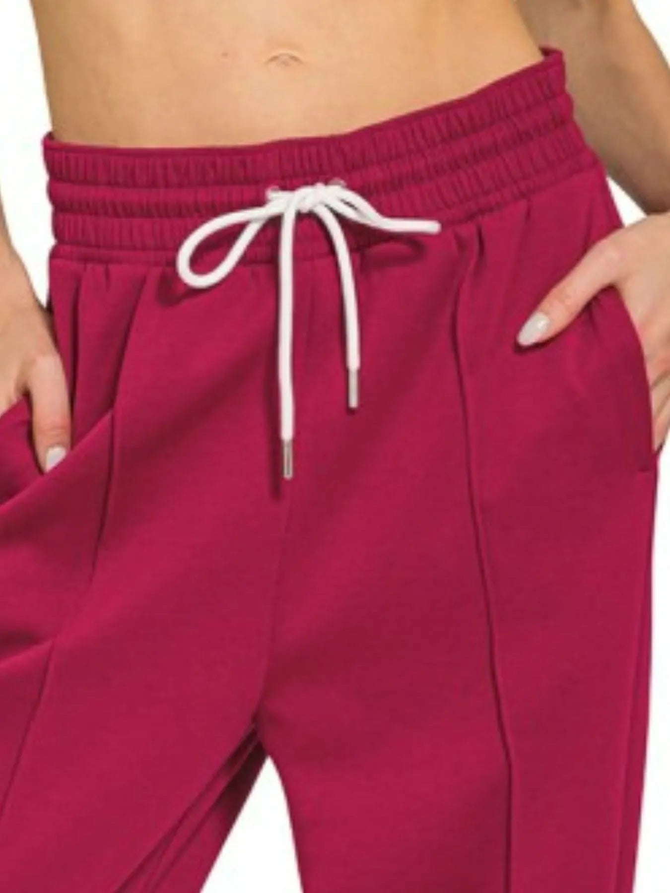 Zenana Sweatpants Drawstring Scuba with Pockets Burgundy 8705f9eb-4804-4330-a08c-e4d053a991a9-Max-Origin Trendsi