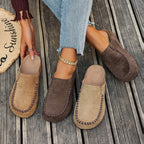 Round Toe Slip-On Shoes