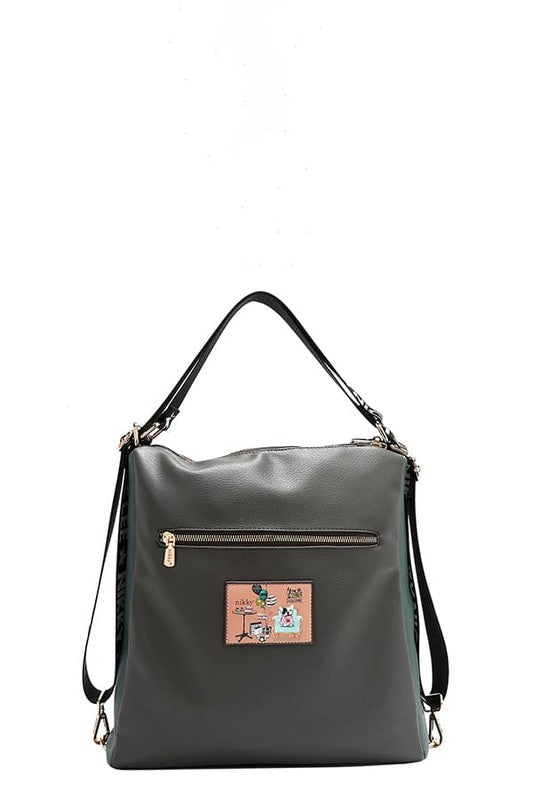 Nicole Lee USA Multifunction Backpack Adjustable Strap Eco-Leather Large 876277e7-96fd-443d-b22a-4a7c7b5cf435-Max Trendsi