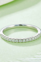Murray Silver Ring Moissanite Platinum-Plated Half-Eternity 925 sterling silver 87766d9ec17848d28f03c90bc837280c-Max Trendsi