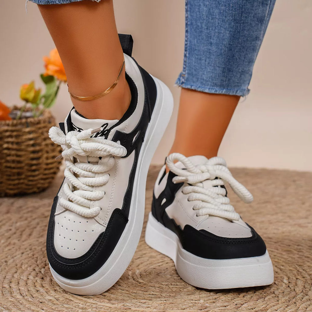 Women's Sneakers Round Toe Platform Mid Heels Casual Shoes 8795c0ae69c240038eea368a732fe8dd-Max-Origin Trendsi