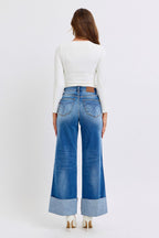 Judy Blue USA Women Jeans Distressed High Waist Wide Leg Denim Pants 879c6cf6-aa23-4909-a8fd-df39279cdd5d-Max Trendsi