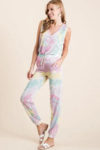BiBi Tie Dye Casual Pants French Terry Lavender Multi Pocketed Jogger 87ae257bd30e47c08aba764d93320fdb-Max-Origin Trendsi