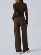 Devine Outfit Set Round Neck Long Sleeve Top and Pants Set 87bd87bf-9d86-45ff-a60c-87be3f49986a-Max Trendsi