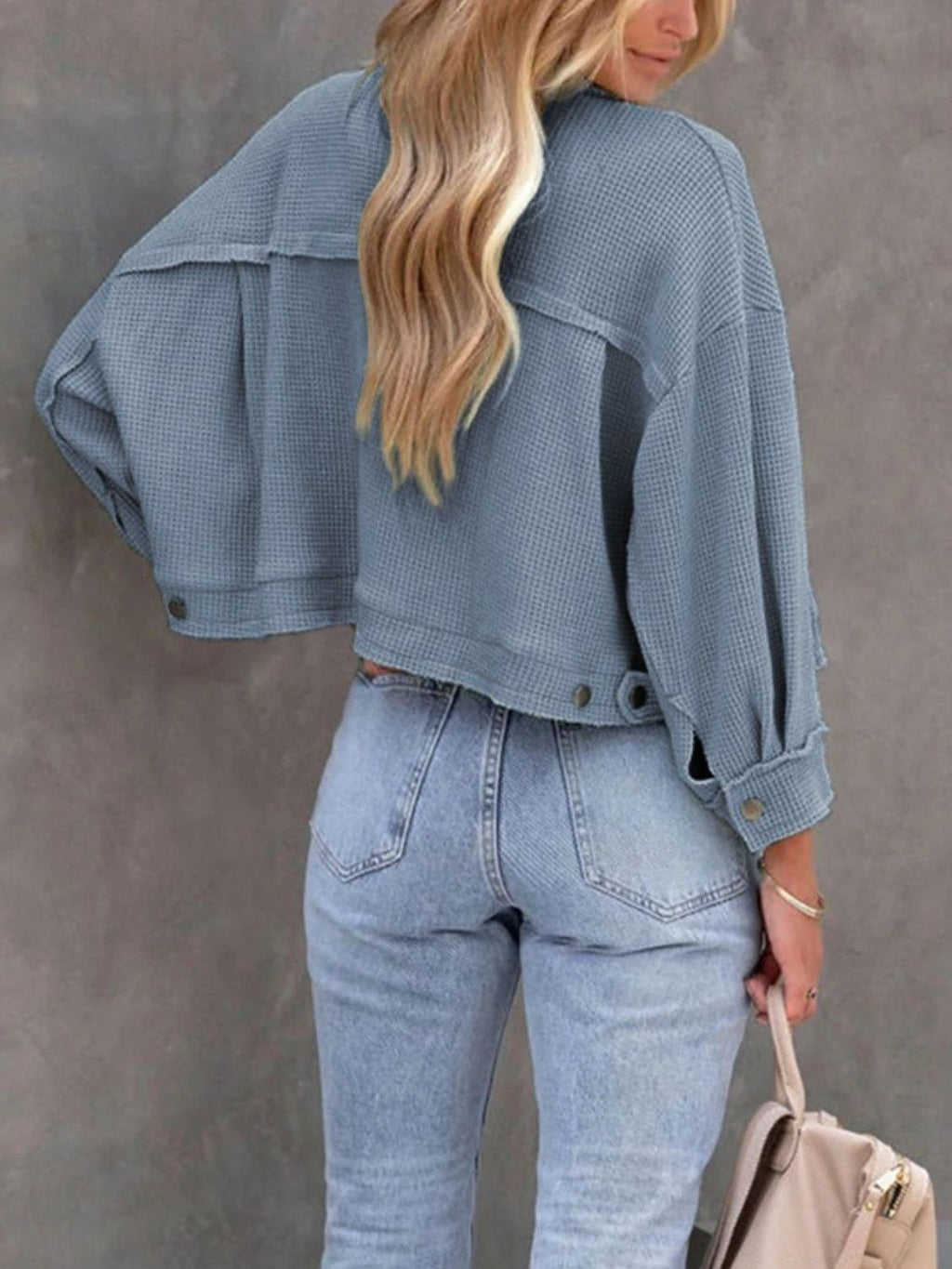 Jacket Button Up Flap Pocket Soft Unlined Long Sleeve Outwear 87c95dd5-0ff1-4ac2-a8d9-47d1f2126057-Max Trendsi