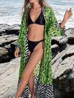 Beach Cover-Up Kimono Tropical Leopard Print Green Long Sleeve Green Leopard Print One Size 87d3dbe6-8f7a-48fc-8966-4cbc38737333-Max-Origin Trendsi