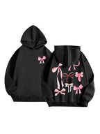 Women's Hoodie Bow Print Long Sleeve Cotton Blend Hooded Top Oversized 88866d1c-18ba-413d-a3dc-315558442a32-Min Trendsi