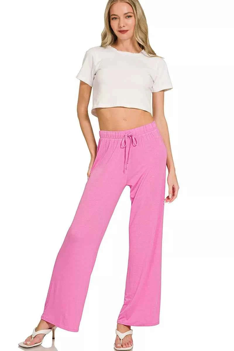 Zenana V-neck Oversized Top & Pants Set