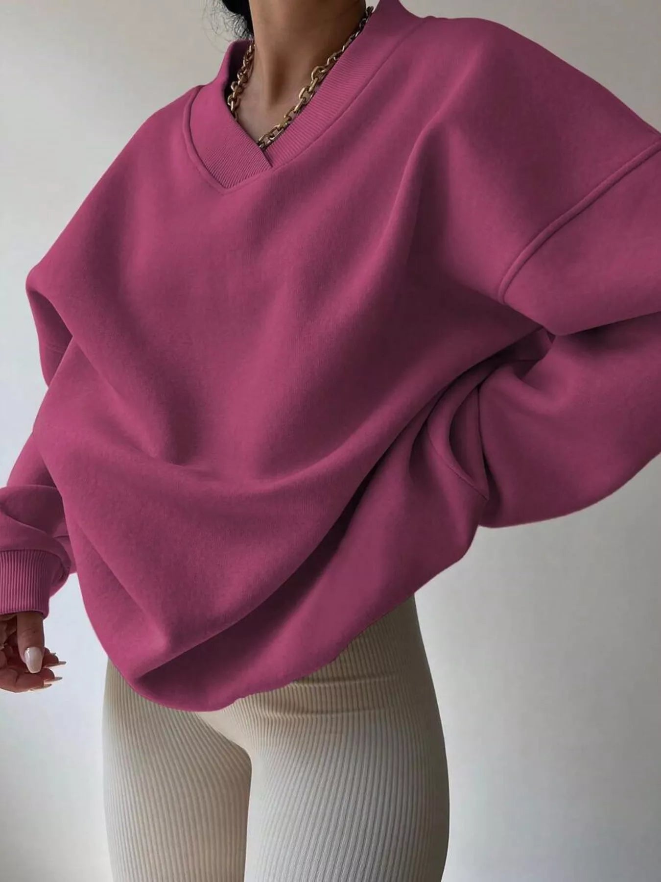 Women's Sweatshirt Dropped Shoulder Long Sleeve Oversized Pullover 88cac5bcc549469385e29b18cc8cb03f-Max-Origin Trendsi