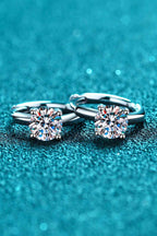 Silver Hoop Earrings Small Elegant Moissanite Stone Huggie Round 88db39a00592478a9117b5c70bf2e2ac-Min Trendsi