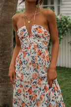 Floral Maxi Dress Halter Cut Out Neck Tiered Backless 88e26c51-1fd0-4963-a44a-8eda40f6780e-Max-Origin Trendsi